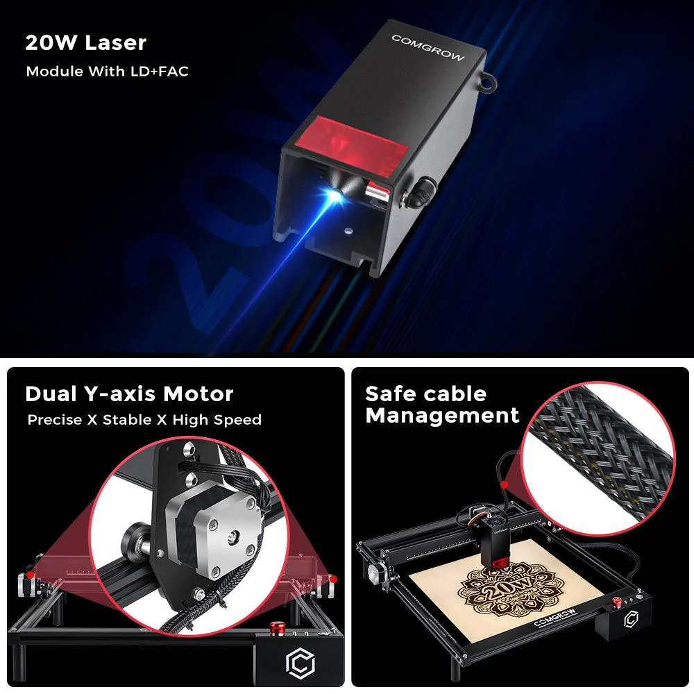 Comgrow Z1 PRO 20W Laser Engraver - Image 10