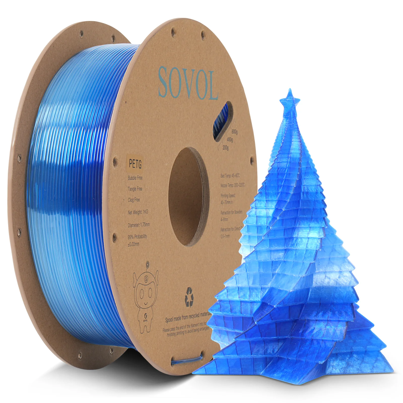Sovol PETG 3D Filaments Gradient Blue - Image 5