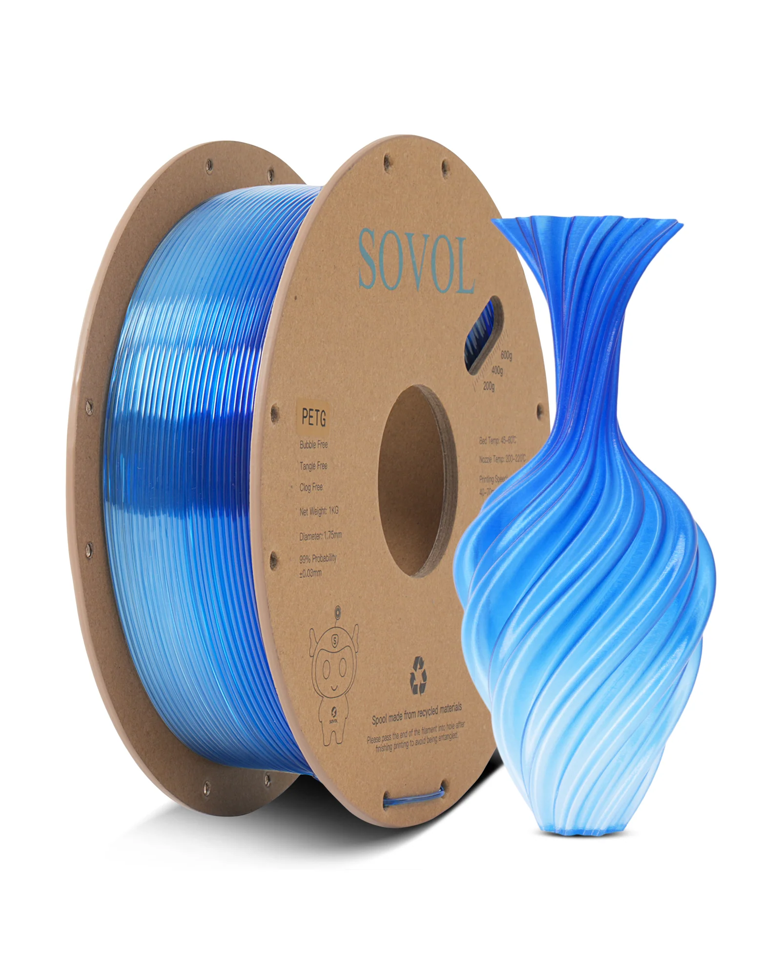 Sovol PETG 3D Filaments Gradient Blue - Image 7