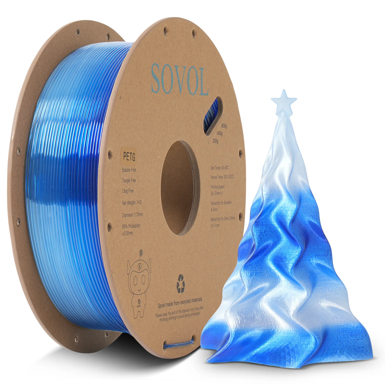 Sovol PETG 3D Filaments Gradient Blue - Image 9